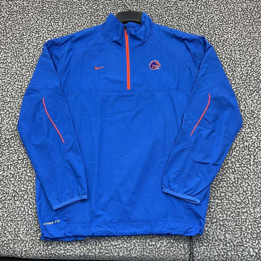 Boise State Broncos Windbreaker Jacket Men Large Nike Storm Fit Long Sleeve L